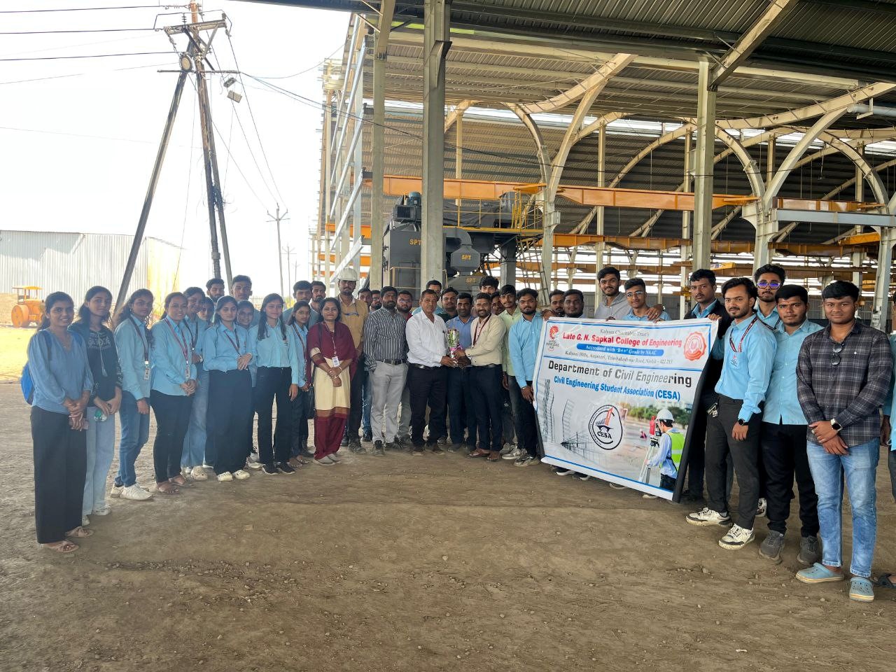 Civil Engineering Department Industrial Visit – Semester I, Academic Year 2025–2026