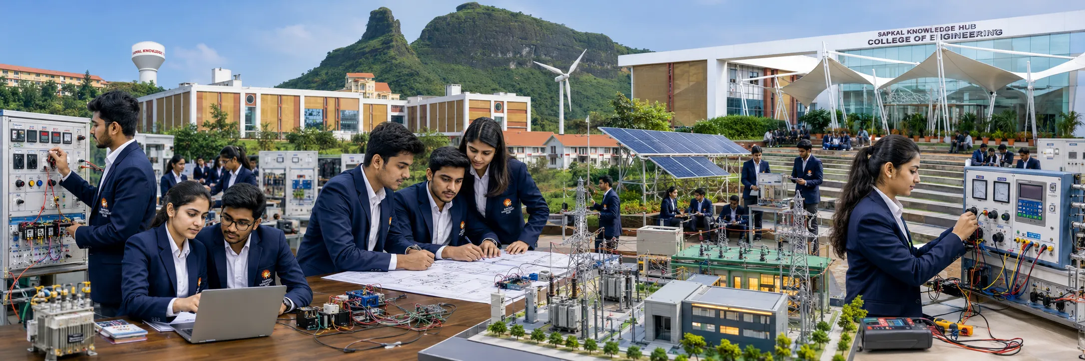 Campus facilities at G. N. Sapkal College Nashik